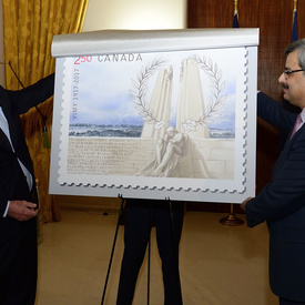 Unveiling of Vimy Commemorative Stamps