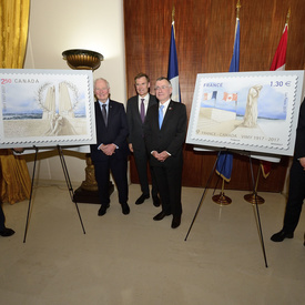 Unveiling of Vimy Commemorative Stamps