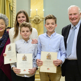 Cérémonie de citoyenneté à Rideau Hall