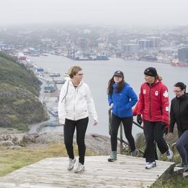 Later, the Governor General invited members of the public to join her for a hike at the Signal Hill National Historic Site.