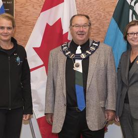 The Governor General and Lieutenant Governor then met with Wally Andersen, the Mayor of Happy Valley-Goose Bay.