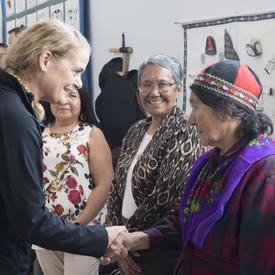 Afterwards, Her Excellency attended a reception where she met with community members from North West River.