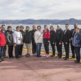 Upon arrival on the CCGS Amundsen, a group photo was taken on the deck.