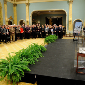 Unveiling of Roméo LeBlanc Stamp