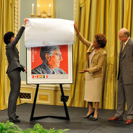 Unveiling of Roméo LeBlanc Stamp