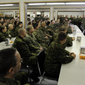 Visit and lunch with Canadian troops in Whistler