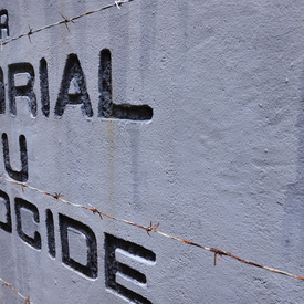 STATE VISIT TO RWANDA - Wreath-laying in Butare