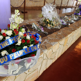 STATE VISIT TO RWANDA - Wreath-laying in Butare