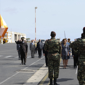 OFFICIAL VISIT TO CAPE VERDE - Arrival and joint statement