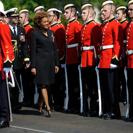 Visit to Royal Military College of Canada - Inspection of the guard of honour