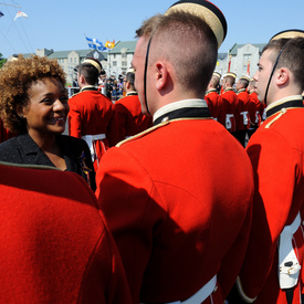 Visit to Royal Military College of Canada - Inspection of the guard of honour