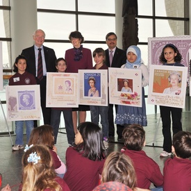 Dévoilement des timbres pour le jubilé du diamant