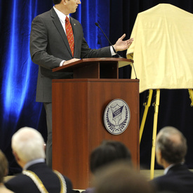 Unveiling of Turnbull School's Coat of Arms