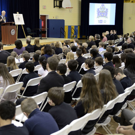 Unveiling of Turnbull School's Coat of Arms