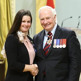 Remise de décorations pour service méritoire (division civile)