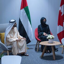 Governor General Mary Simon meeting with His Excellency Sheikh Mohammed bin Rashid Al Maktoum, Prime Minister and Vice-President of the UAE and ruler of Dubai.