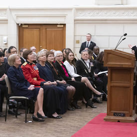 The Governor General is delivering remarks. 