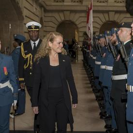 Her Excellency was officially welcomed to the province during a ceremony where she received military honours that included a guard of honour, the “Viceregal Salute” and a 21-gun salute.