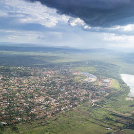 Picture of Rwanda taken from the air. 