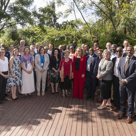 A group photo with guests from the lunch with representatives of civil society organizations. 