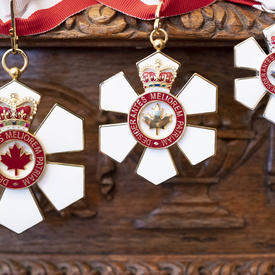 A picture of the Order of Canada medals