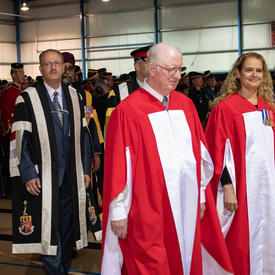 The Governor General enters the convocation ceremony. 