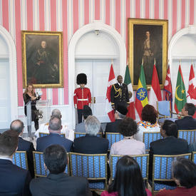 The Governor General is delivering remarks. 