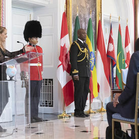The Governor General is delivering remarks. 