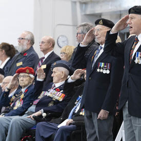 Veterans salute. 