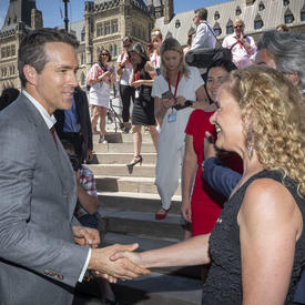 The Governor General met actor Ryan Reynolds on Parliament Hill. 