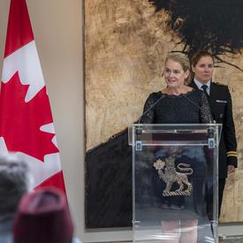 The Governor General delivered remarks during the ceremony.