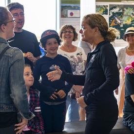 The Governor General speaks to a group of all ages at the Museum of the Sea.