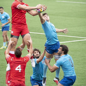 Canada’s men's rugby team played against Uruguay. 