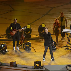 Singer Luis Fonsi performed. 