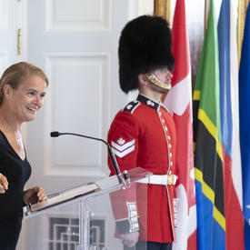 The Governor General delivers remarks on this occasion.