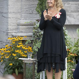 The Governor General applauds the recipients as the Mixed Honours ceremony draws to a close.