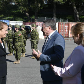 The Governor General meets His Worship Gilles Lehouillier, Mayor of Lévis.