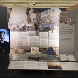 Exhibit at the Régiment de la Chaudière museum.