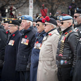 Veterans stand in solidarity during the National Remembrance Day Ceremony.