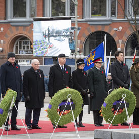 The Vice-Regal Party stands in solidarity during the National Remembrance Day Ceremony.