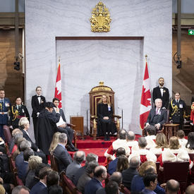 The Usher of the Black Rod addressed the Governor General.