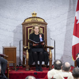 The Governor General delivered the speech from the throne. 
