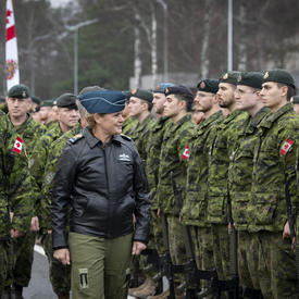 Governor General Payette visits CAF members serving on Op REASSURANCE in Latvia