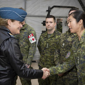 Governor General Payette visits CAF members serving on Op REASSURANCE in Latvia