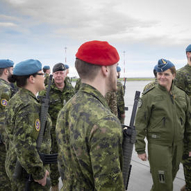Governor General Payette visits CAF members serving on Op REASSURANCE in Romania