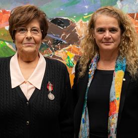 The Governor General poses for a photo with Ms. Mariangela Rondinelli.