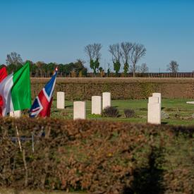 Photo of the Villanova Canadian War Cemetery.