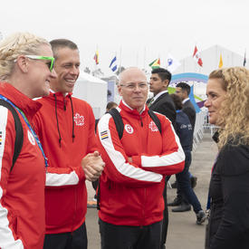 The Governor General met with athlete mentor and former athlete, Annamay Pierse. 