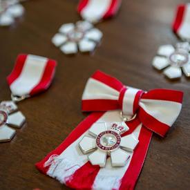 A photo of the Order of Canada insignia.