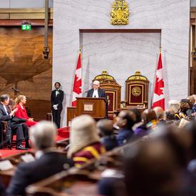 The Honourable George Furey, Speaker of the Senate, delivered remarks. 